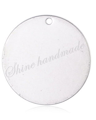 Pandantiv blank, otel inoxidabil, 25x1mm