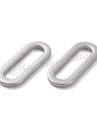 Link oval, otel inoxidabil, 16x7x1mm