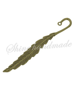 Semn de carte pana, bronz antichizat, 117x13x4mm