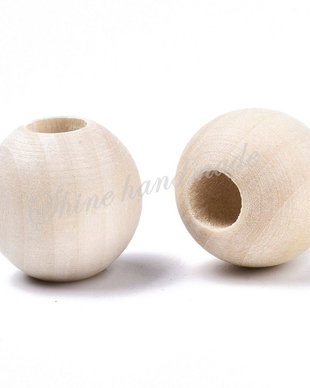 Margele lemn, Antique White, 18x16mm