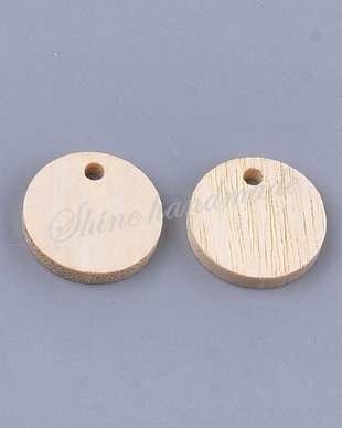 Pandantiv din lemn, PapayaWhip, 15.5x2.5mm