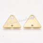 Link triunghi auriu, 14.5x19x1mm