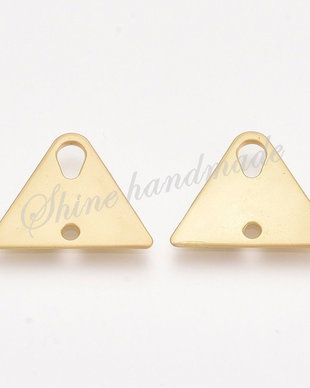 Link triunghi auriu, 14.5x19x1mm