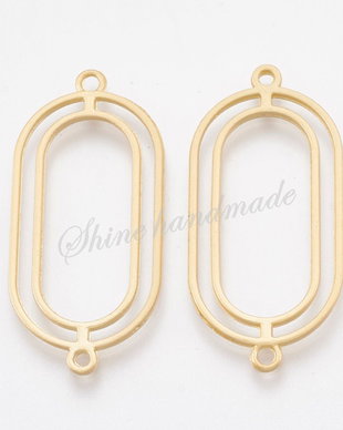 Link oval auriu, 35x16.5x1.5mm