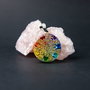 Pandantiv Orgonic VIVIAN 7 Chakre, Ezera, din cristale de Piatra Luminoasa, minerale de Zircon cu simbol sacru Sri Yantra
