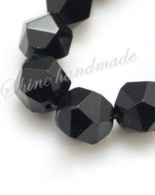 Onix negru fatetat, 10mm