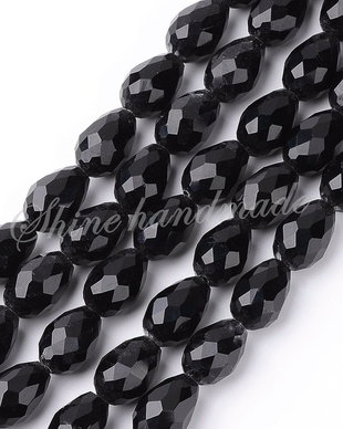 Sticla neagra, lacrima, 12x8mm