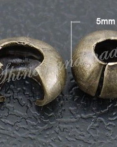 Crimp cover, bronz antichizat, 5mm