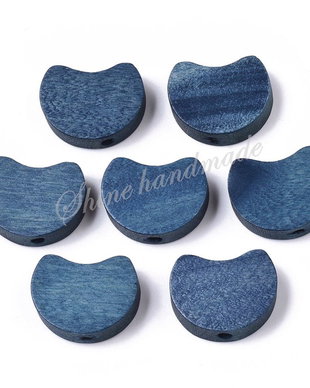 Margea lemn, Marine Blue, 17x21x6mm