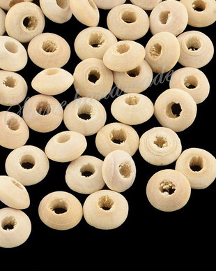 Margele de lemn, rondel, Moccasin, 6x3mm