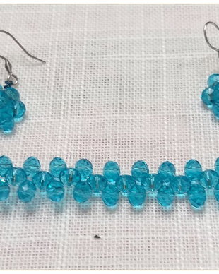 SET- CRISTALE BLEU DE STICLA