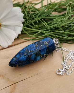 Colier blue jasp