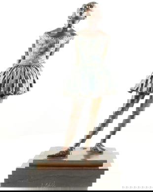 Dansatoare - statueta din bronz pe soclu din marmura