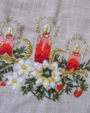 Napron brodat Craciun