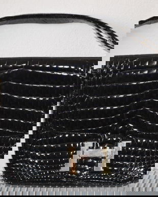 Geanta din piele de aligator H