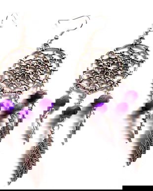 cercei Dreamcatcher cu cristale 39678