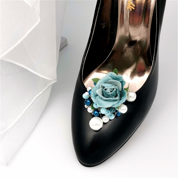 Accesorii pentru pantofi multifunctionale - Trandafiri si Perle -3