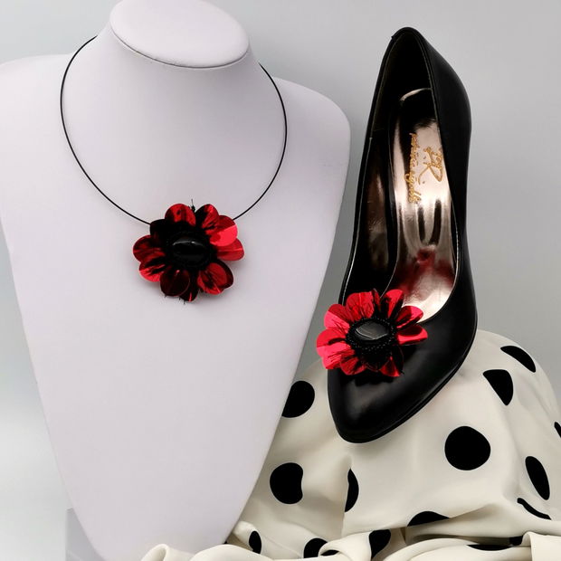 Accesorii pentru pantofi multifunctionale - Red Flowers