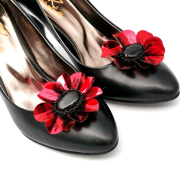 Accesorii pentru pantofi multifunctionale - Red Flowers