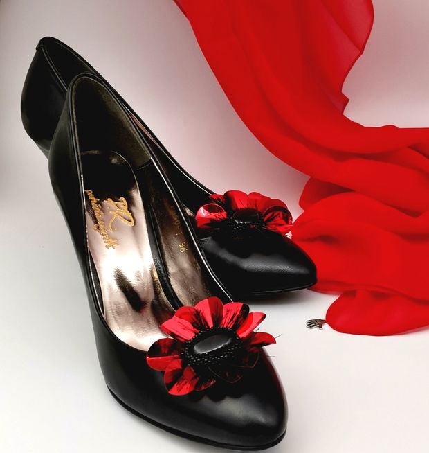 Accesorii pentru pantofi multifunctionale - Red Flowers