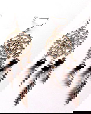 cercei Dreamcatcher cu perle naturale 39700