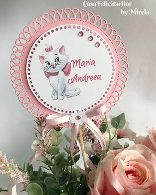 Decoratiune Pisicuta Marie personalizata