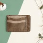 Portofel MiniP din piele naturala reciclata, slim, personalizat prin gravura