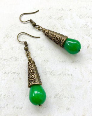 cercei jad verde
