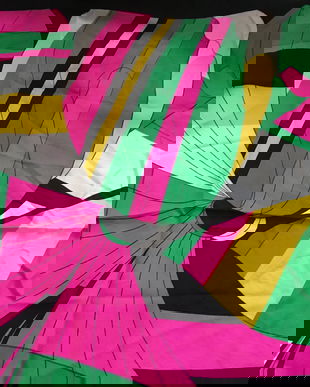 Esarfa mătase naturala fina multicolora