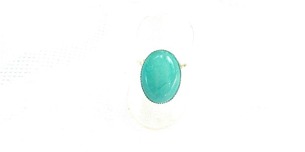 Set cercei şi inel cu caboşoane ovale din jad bleu ciel