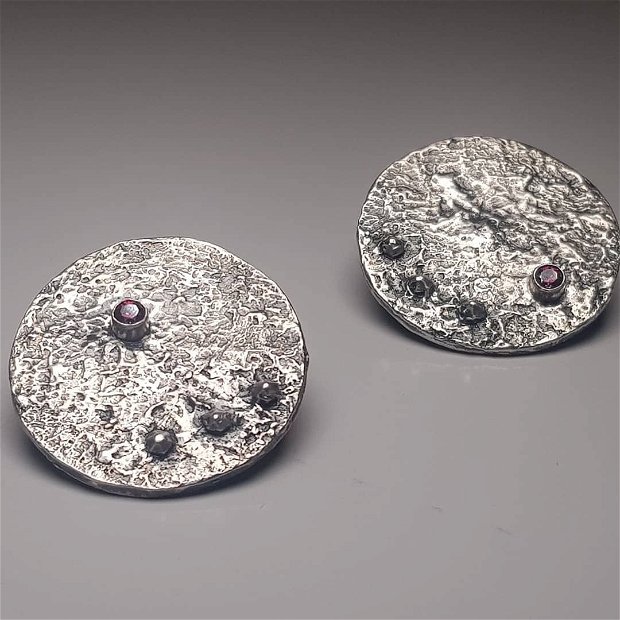 Cercei din argint cu cristale Swarovski ''Asymetry''