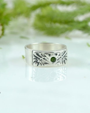 Inel de argint cu turmalina verde ''Hope within''