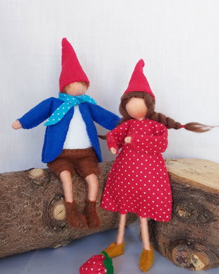 Pippa si Pelle, personaje handmade din cartea ilustrata a Danielei Drescher