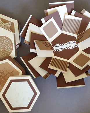Cadou personalizat Explosion box hexagonal hand made