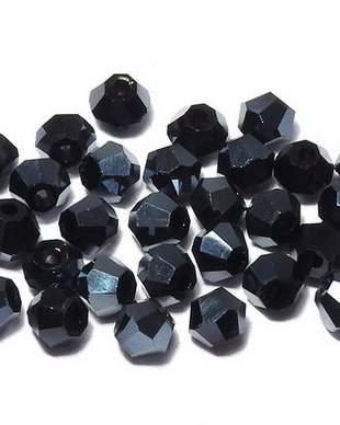 Cristale din sticla, biconice, 4 mm, electroplacate, hematit