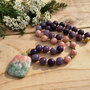 Colier lepidolit & sunstone