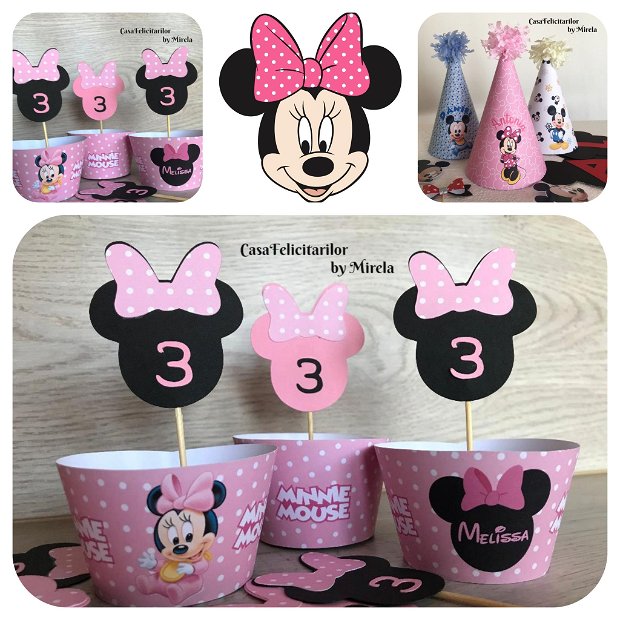 Toppers Minnie mouse cifra aniversara