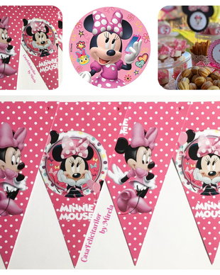 Ghirlanda decorativa Minnie mouse roz