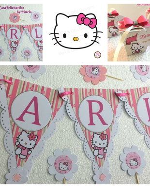 Ghirlanda Hello Kitty cu nume