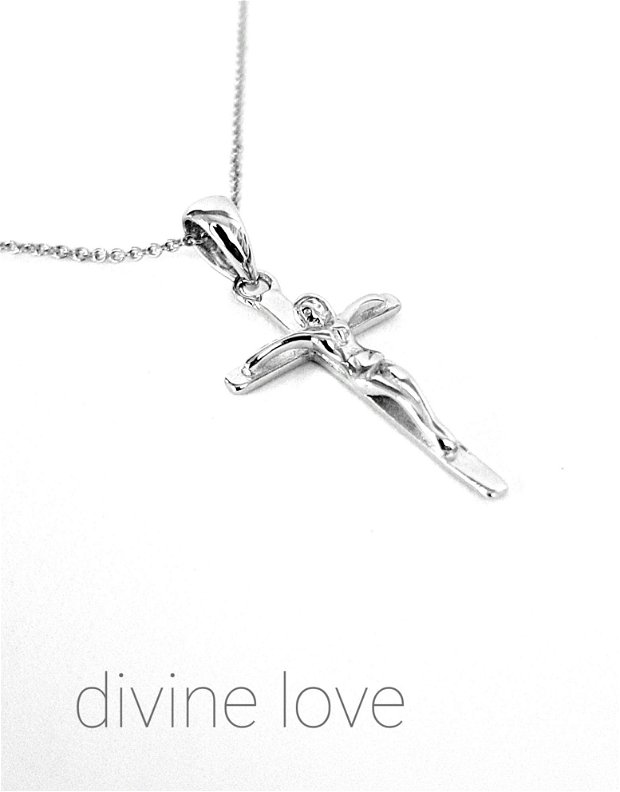 Colier crucifix din argint 92.5 DIVINE LOVE