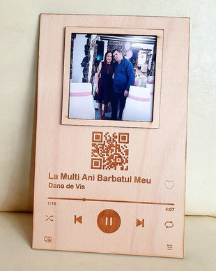 Tablou SPOTIFY / YOUTUBE - personalizat cu Poza si Melodia Preferata