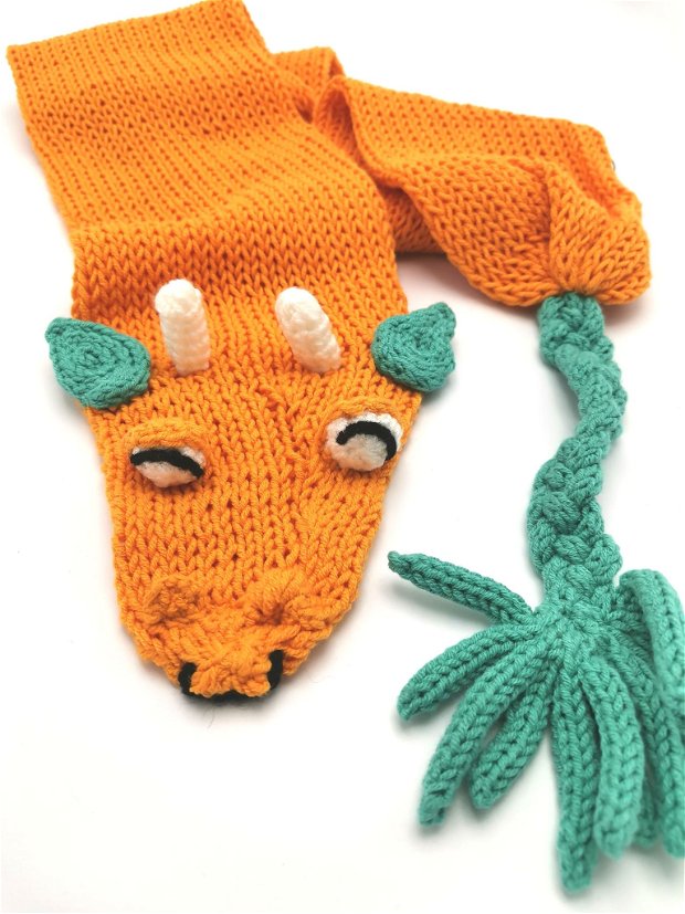 Fular tricotat dragon