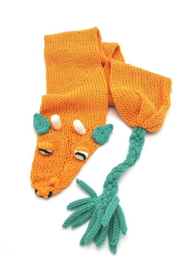 Fular tricotat dragon