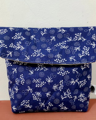 Snackbag lavabil pentru gustari - albastru flori