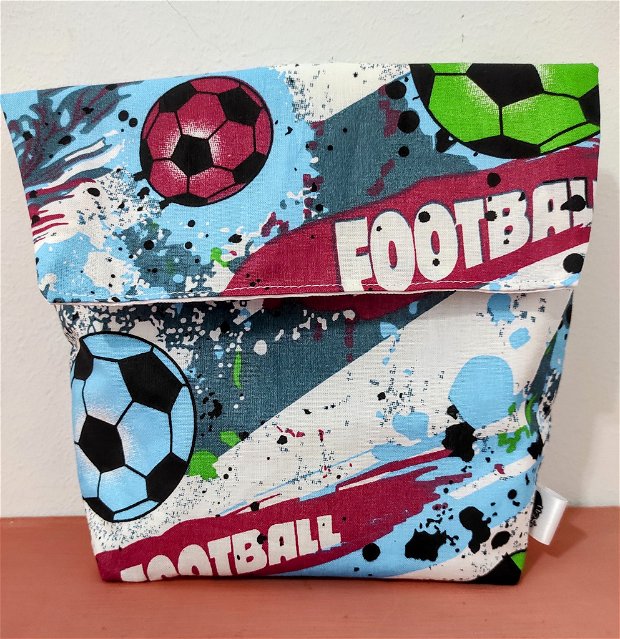 Snackbag lavabil pentru gustari - fotbal
