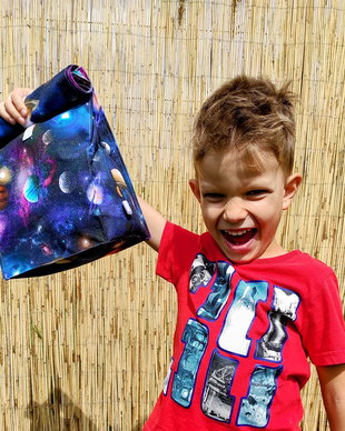 Lunchbag lavabil - gentuță pt prânz - galaxy