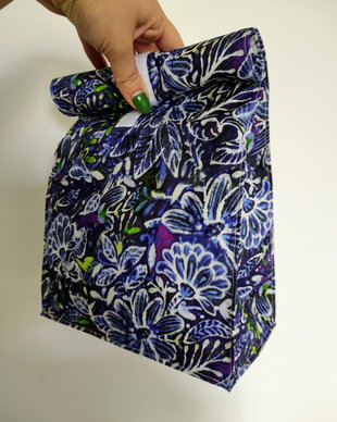 Lunchbag lavabil - gentuță pt prânz - batic style