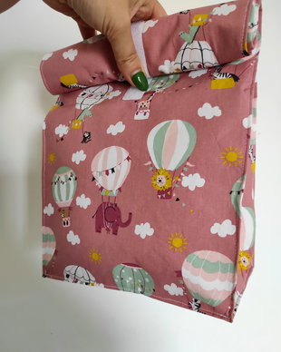 Lunchbag lavabil - gentuță pt prânz - baloane