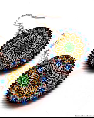 cercei lemn mandala 39566