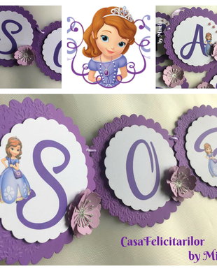 Ghirlanda botez personalizata-Printesa Sopfia